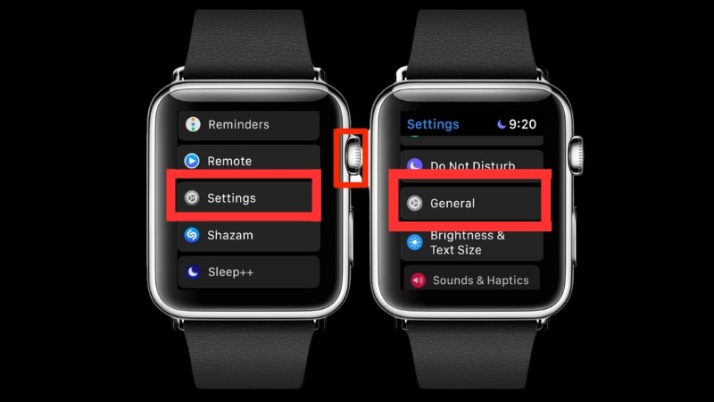 V&agrave;o Settings > Chọn General
