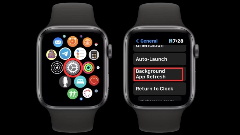 V&agrave;o Settings > Chọn General > Chọn Background App Refresh