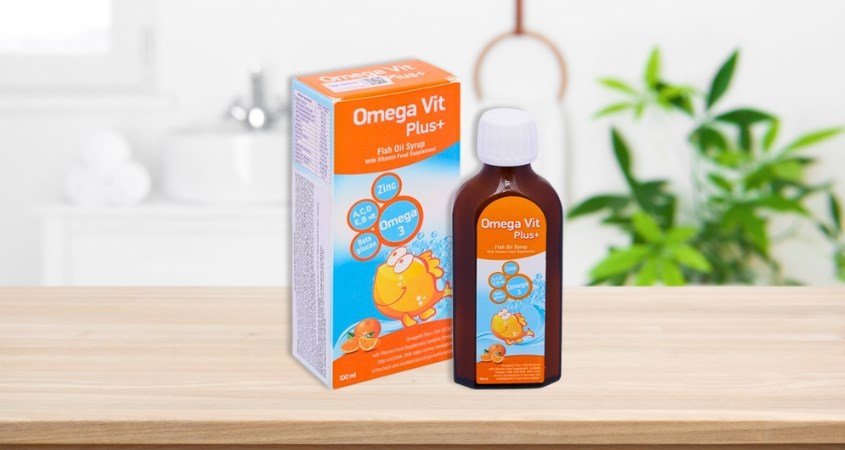 Siro dầu cá Omega Vit Plus+ tốt cho não bộ và mắt 100 ml (từ 6 tháng)