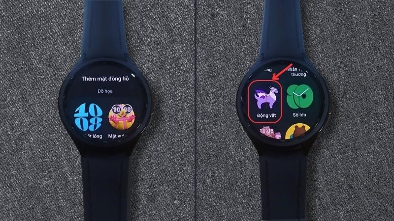 Tại giao diện th&ecirc;m mặt đồng hồ, bạn c&oacute; thể lướt v&agrave; chọn mặt đồng hồ m&igrave;nh th&iacute;ch 