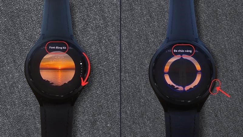 Bạn c&oacute; thể chọn Font đồng hồ, Đa chức năng... theo &yacute; muốn của m&igrave;nh