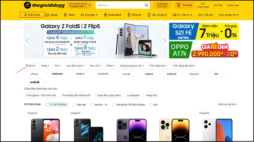 Hoặc bạn c&oacute; thể t&igrave;m ở ng&agrave;nh h&agrave;ng m&agrave; bạn c&oacute; nhu cầu mua