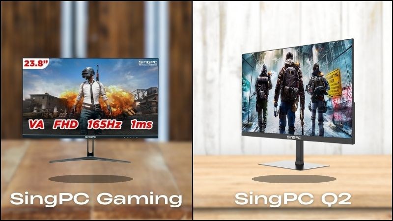 M&aacute;y t&iacute;nh SingPC Gaming v&agrave; SingPC Q2 đều c&oacute; m&agrave;n h&igrave;nh rộng, h&igrave;nh ảnh sống động