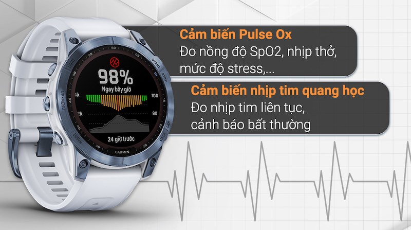 Garmin Fenix 7 Sapphire đồng h&agrave;nh với bạn trong h&agrave;nh tr&igrave;nh luyện tập n&acirc;ng cao sức khoẻ