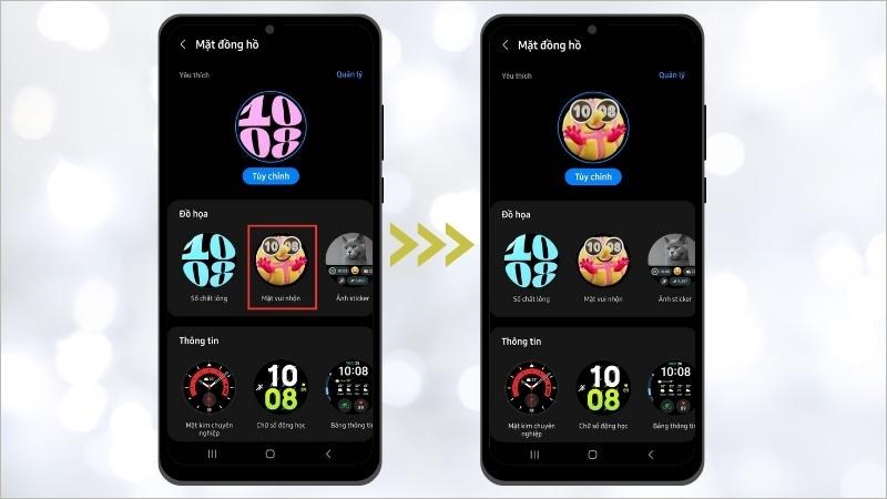 Chọn mẫu mặt đồng hồ bạn th&iacute;ch trong c&aacute;c mẫu c&oacute; sẵn tr&ecirc;n hệ thống