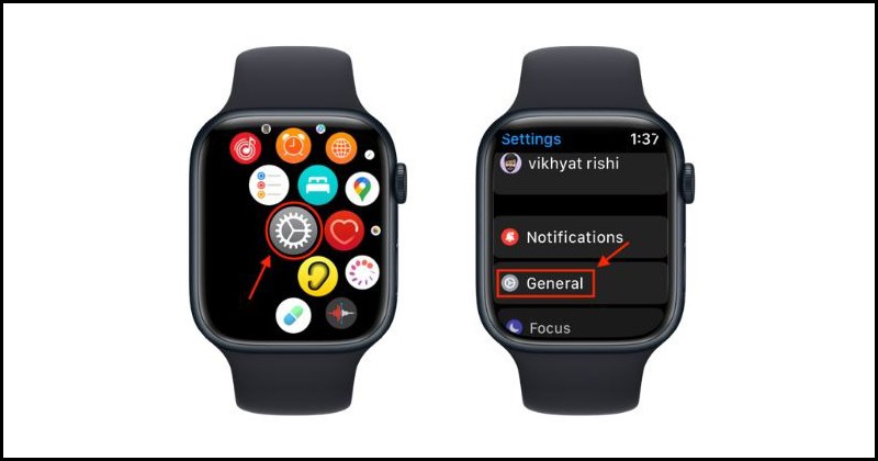 V&agrave;o General tr&ecirc;n Apple watch