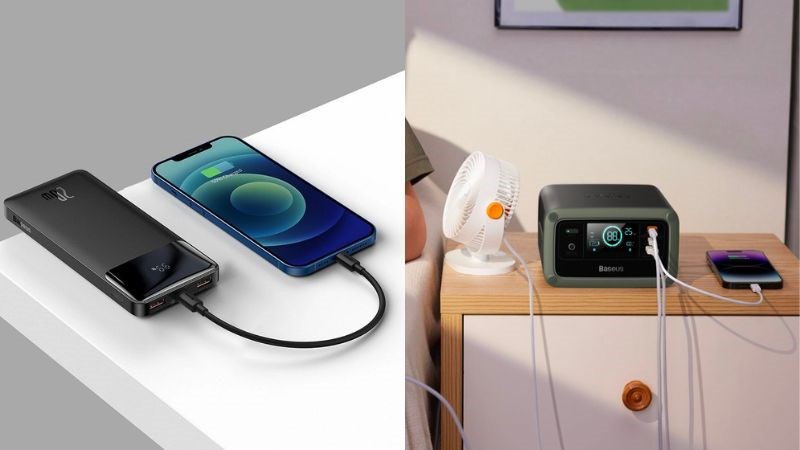 Sạc dự ph&ograve;ng Baseus hỗ trợ sạc nhiều thiết bị c&ugrave;ng l&uacute;c