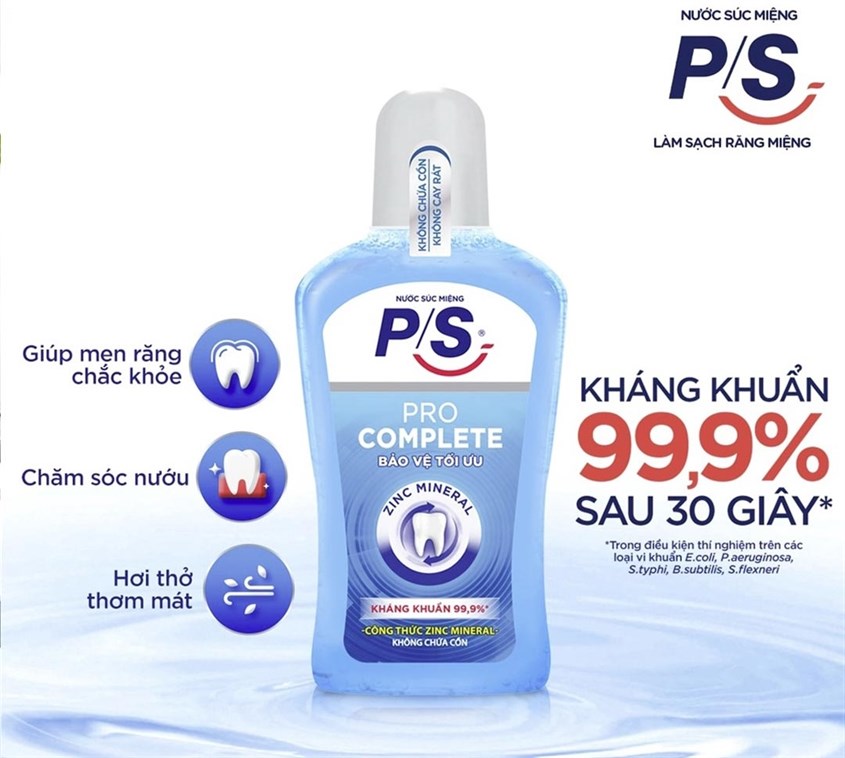 Nước Súc Miệng P/S Pro Complete Kháng Khuẩn 500ml