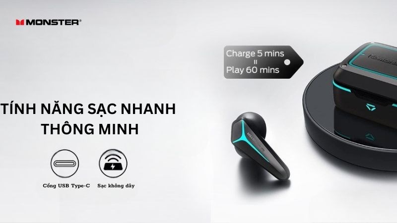 Tai nghe Monster hỗ trợ khả năng sạc thông minh Tai nghe Monster hỗ trợ khả năng sạc thông minh