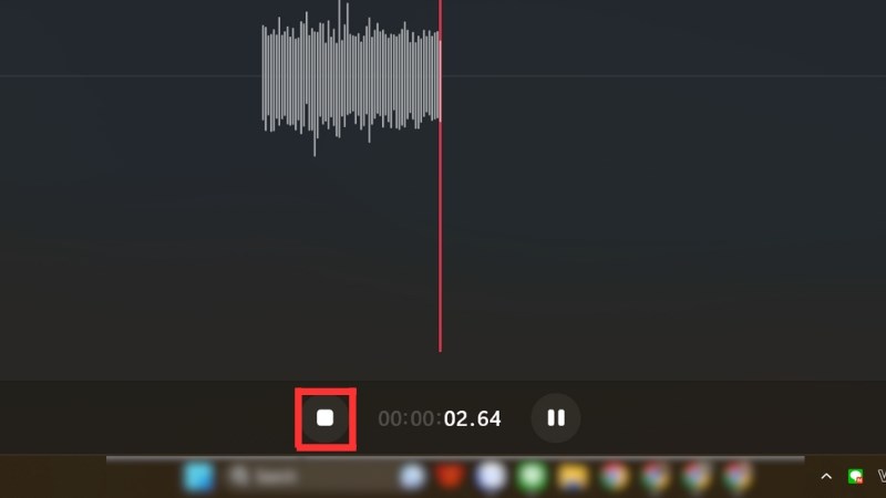 Nhấn chọn n&uacute;t Stop Recording hoặc nhấn tổ hợp ph&iacute;m Esc để dừng ghi &acirc;m