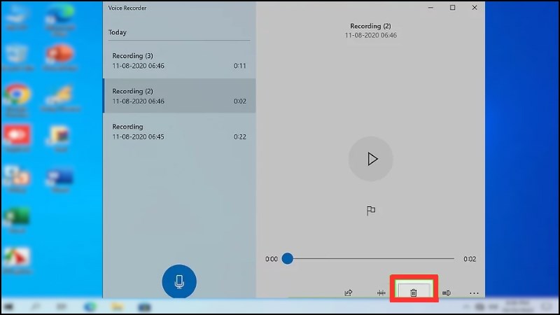 Nhấp chuột phải v&agrave;o bất kỳ bản ghi n&agrave;o để Chia sẻ, Đổi t&ecirc;n, X&oacute;a hoặc Mở vị tr&iacute; tệp ghi &acirc;m