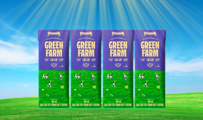 Lốc 4 hộp sữa tươi tiệt trùng Vinamilk Green Farm rất ít đường 180 ml (từ 1 tuổi) Lốc 4 hộp sữa tươi tiệt trùng Vinamilk Green Farm rất ít đường 180 ml (từ 1 tuổi)
