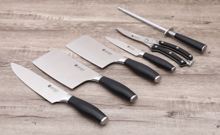 Bộ dao kéo Elmich có chất liệu lưỡi cắt bằng inox sắc bén