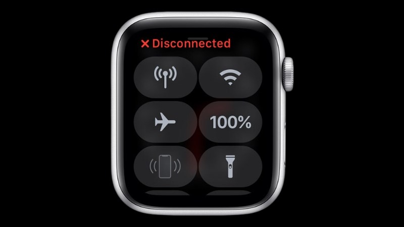 Mở Control Center để kiểm tra tình trạng kết nối của Apple Watch