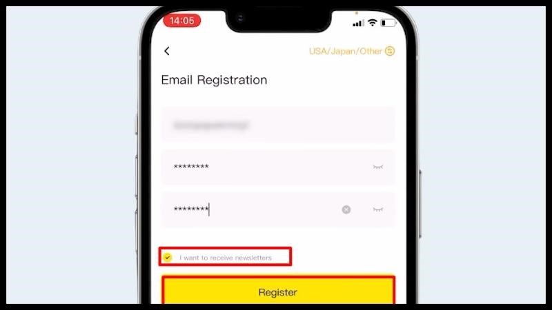 Tạo t&agrave;i khoản ứng dụng