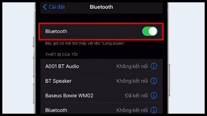 Mở Bluetooth tr&ecirc;n điện thoại
