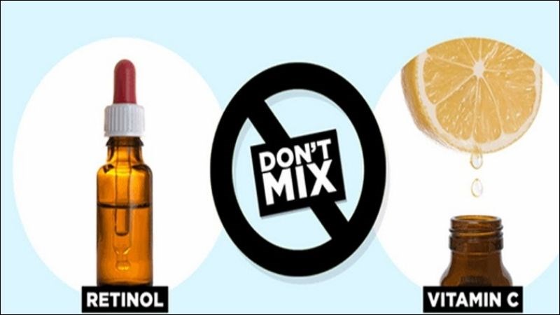 Bạn nên dùng vitamin C và retinol ở hai thời điểm khác nhau để tránh kích ứng