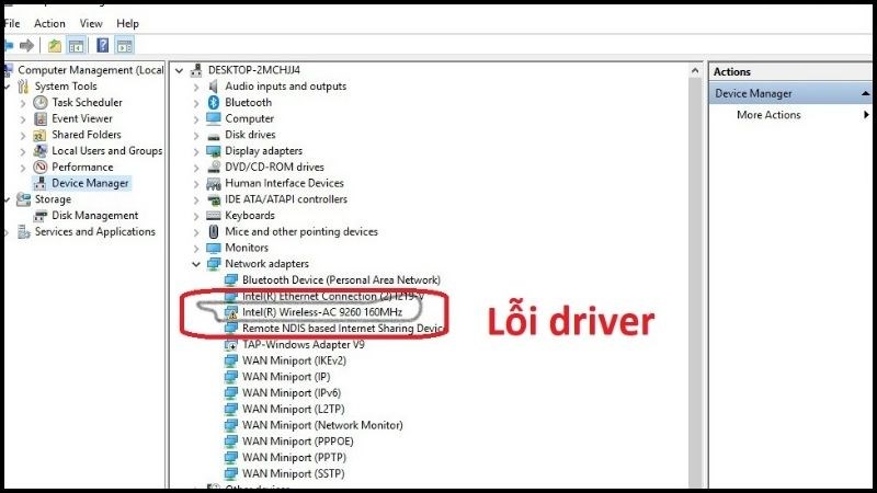 Laptop bị lỗi Driver