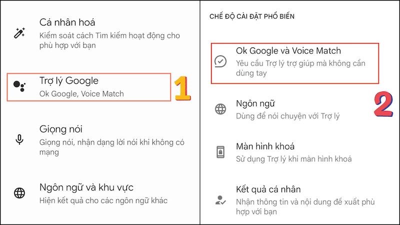 V&agrave;o trợ l&yacute; Google để bật nhận dạng giọng n&oacute;i