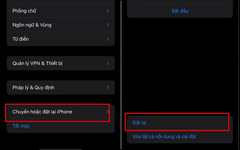 Đặt lại iPhone để đ&egrave;n pin s&aacute;ng
