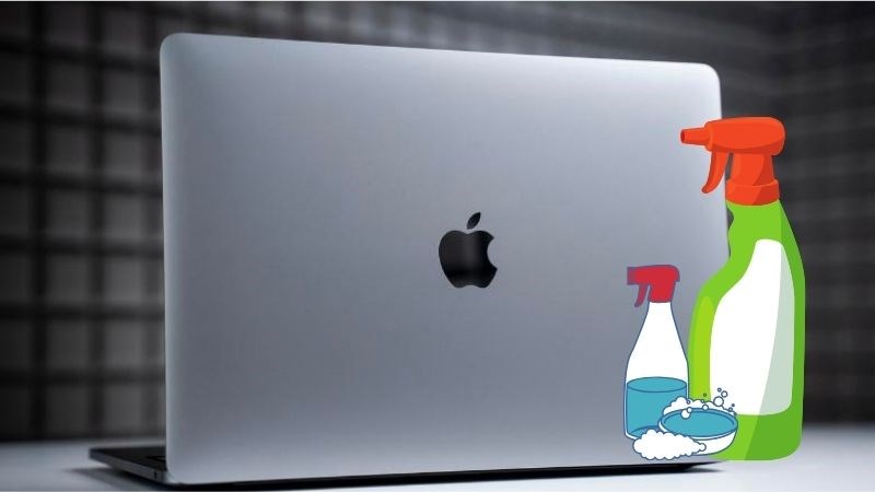 Dùng sản phẩm chuyên dụng để làm mới bề mặt vỏ của chiếc MacBook Dùng sản phẩm chuyên dụng để làm mới bề mặt vỏ của chiếc MacBook