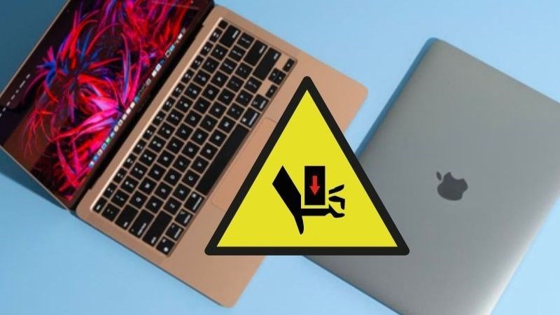Không đặt những vật nặng lên Macbook Không đặt những vật nặng lên Macbook
