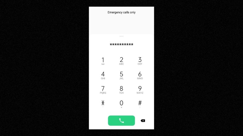 Nhập 10 dấu sao (*) v&agrave;o khung quay số 