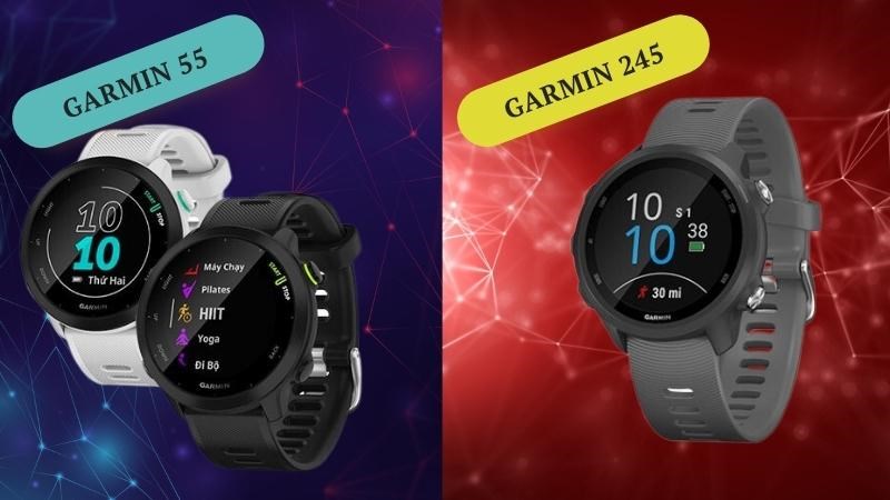 Garmin 55 v&agrave; 245 đều c&oacute; thiết kế năng động, thể thao