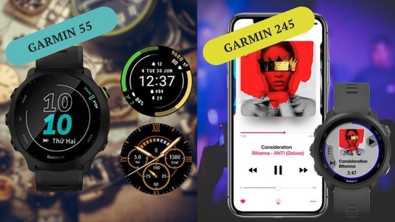 Garmin 245 c&oacute; hiệu năng vượt trội hơn Garmin 55