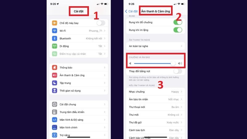 Tăng âm lượng của thiết bị Tăng âm lượng của thiết bị