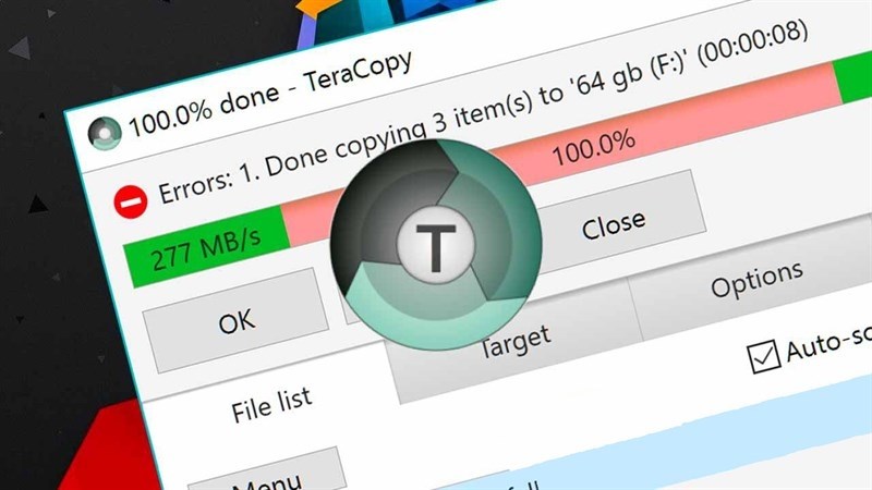 Tải TeraCopy | Phần mượt tăng cường sao chép tài liệu máy tính
