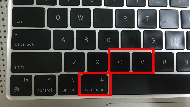 Dùng tổng hợp phím Command, C, V