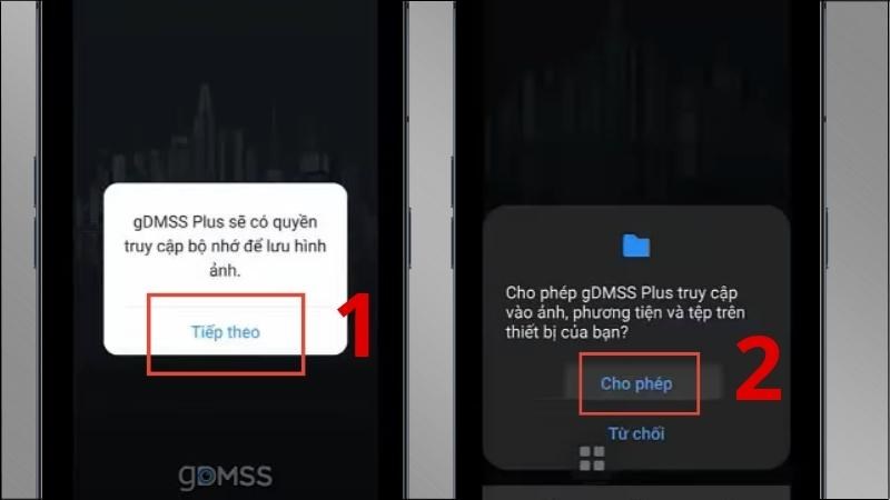 Mở phần mềm vừa tải > Chọn Tiếp theo > Chọn Cho ph&eacute;p