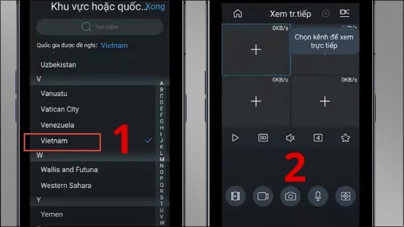 Chọn m&atilde; v&ugrave;ng Vietnam > Bạn sẽ v&agrave;o được trang chủ của phần mềm