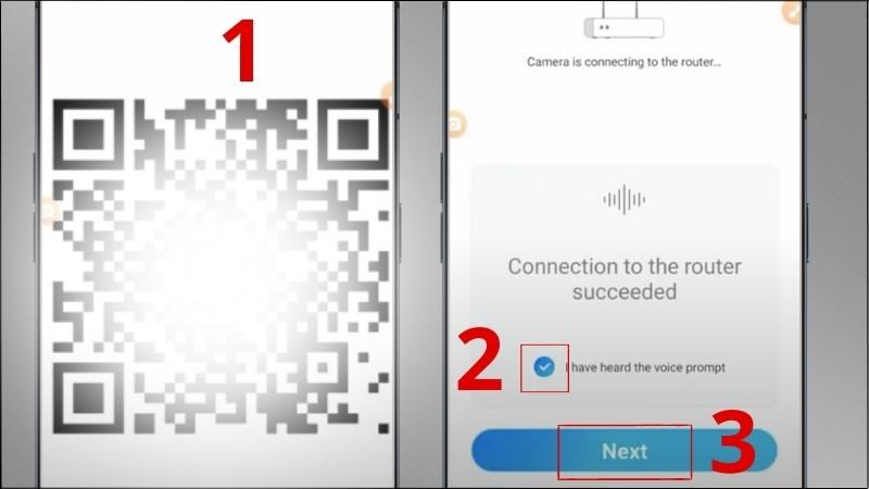 Qu&eacute;t m&atilde; QR > Chọn Next