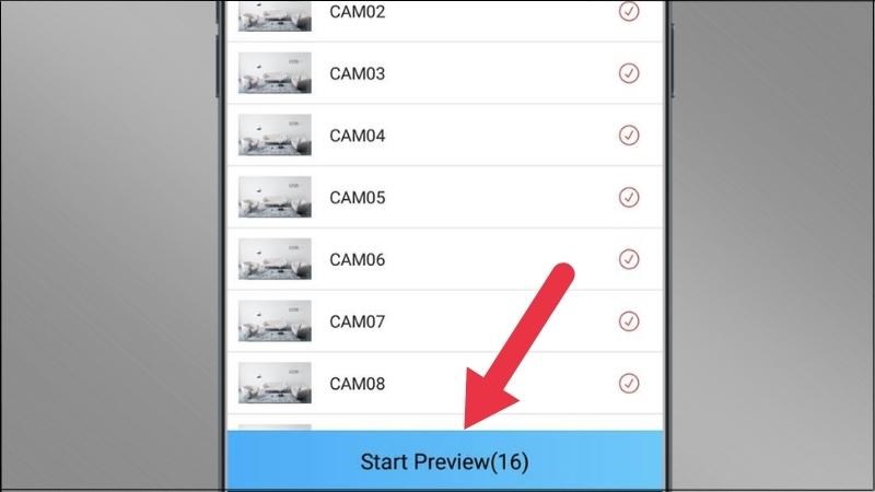 Chọn camera vừa th&ecirc;m > Chọn Start Preview để xem