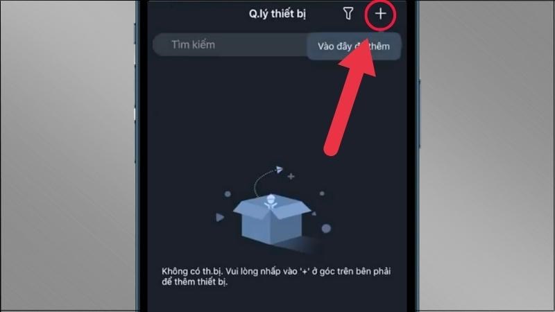 Chọn biểu tượng dấu cộng tại góc phải phía trên màn hình