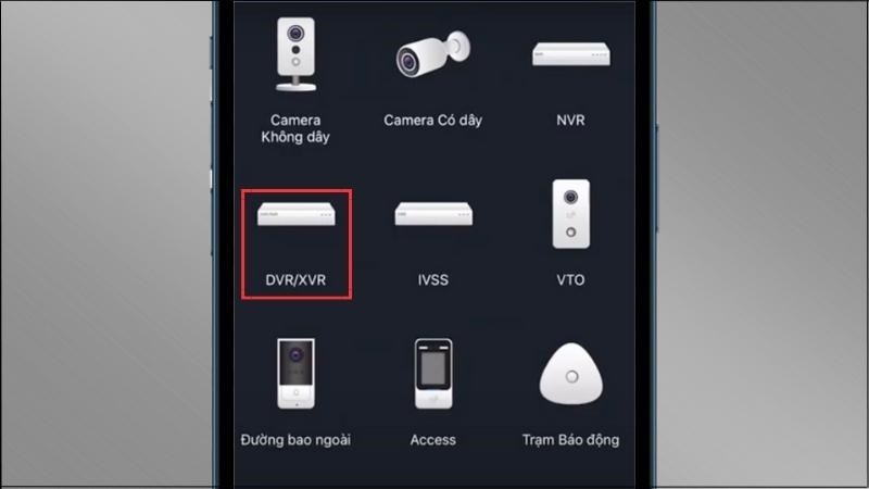Chọn DVR/XVR
