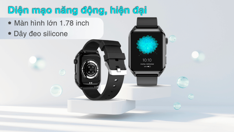 Kích thước đồng hồ 1.78 inch có độ phân giải cao tăng trải nghiệm hiển thị Kích thước đồng hồ 1.78 inch có độ phân giải cao tăng trải nghiệm hiển thị