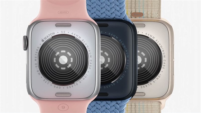 Thiết kế mặt lưng đồng màu ở Apple Watch SE 2022 Thiết kế mặt lưng đồng màu ở Apple Watch SE 2022