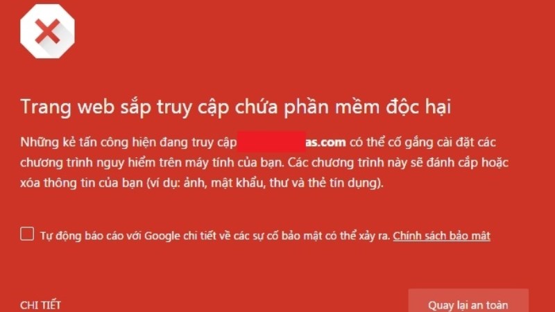 Truy cập các trang web độc hại làm xuất hiện quảng cáo