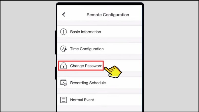 Tiếp đến chọn v&agrave;o mục  Change Password