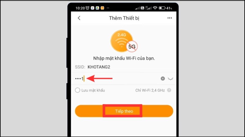 Cuối c&ugrave;ng bạn nhập Wifi v&agrave; mật khẩu Wifi để kết nối