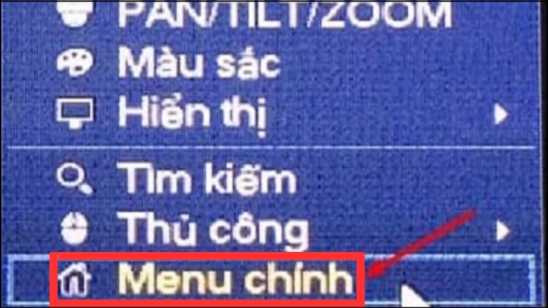 z Tìm đến Menu chính và nhấn chuột phải vào đó
