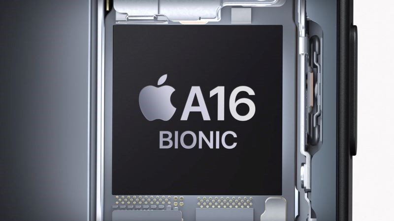 Chip A16 Bionic mạnh mẽ giúp xử lý các tác vụ nhanh chóng, mượt mà những vẫn tiết kiệm năng lượng tối đa