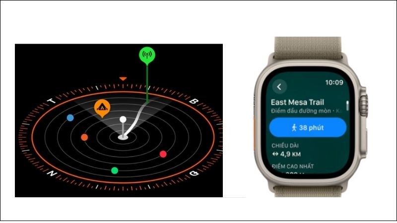 Đi bộ đường d&agrave;i, leo n&uacute;i - T&iacute;nh năng Dynamic 3D Elevation Dial