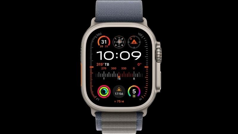  Apple Watch Ultra 2 ở hữu m&agrave;n h&igrave;nh Retina LTPO OLED, độ s&aacute;ng l&ecirc;n đến 3000 nit