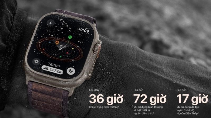 Thời lượng sử dụng pin của Apple Wacth Ultra 2 v&agrave; Apple Watch Series 9 tăng đ&aacute;ng kể
