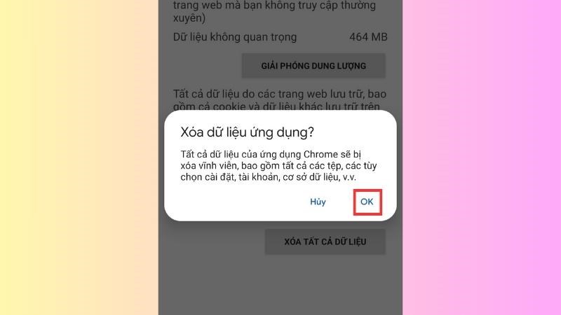 Chọn OK v&agrave; ho&agrave;n tất