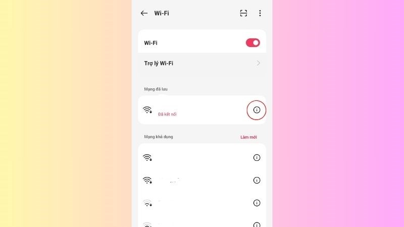 Chọn v&agrave;o biểu tượng dấu chấm than để thay đổi DNS 